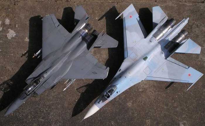 Real Dogfight Between F 15 AND SU 27 Fighter Jets World