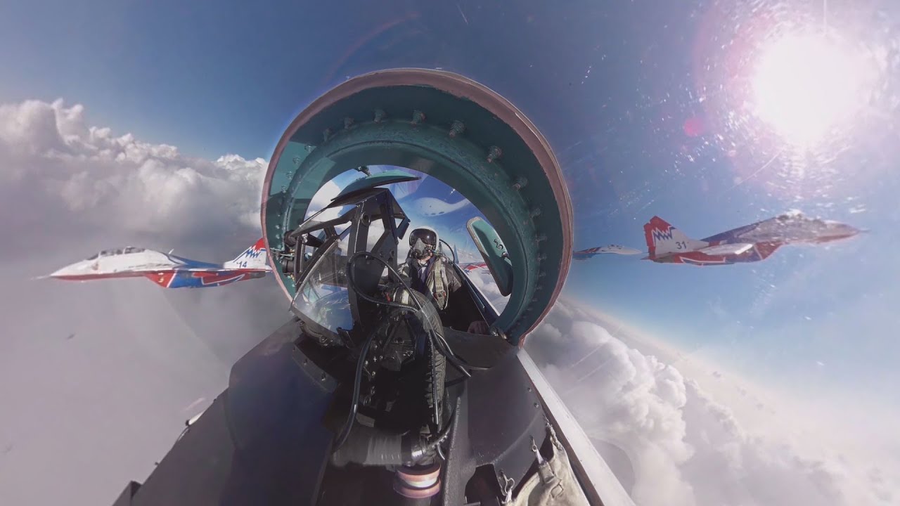 360 VR video of Swifts & Russian Knights Russian aerobatic team