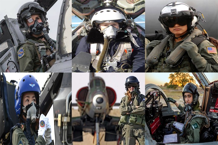 Photo of Beautiful Female Fighter jets pilots