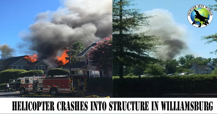 Helicopter crashes into structure in Williamsburg