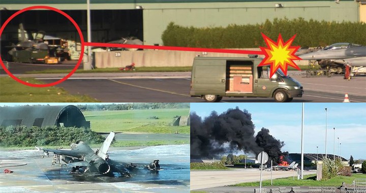 Belgian F-16 completely destroyed due to Technician mistake