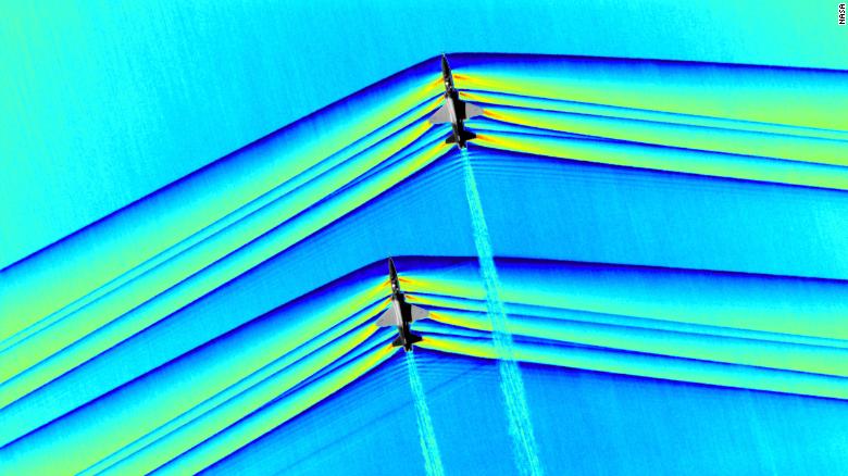 NASA captures images of supersonic jets' shockwaves interacting in mid-flight