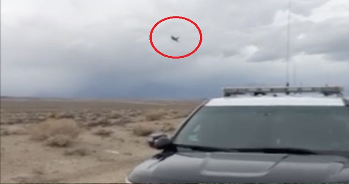 Watch: California Highway Patrol radar accidentally Sets off by a high-speed flyby of F-16 Fighter Jet 