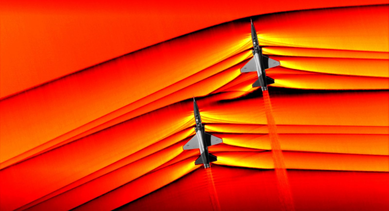 NASA captures first-ever air-to-air images of supersonic jets' shockwaves interacting in mid-flight
