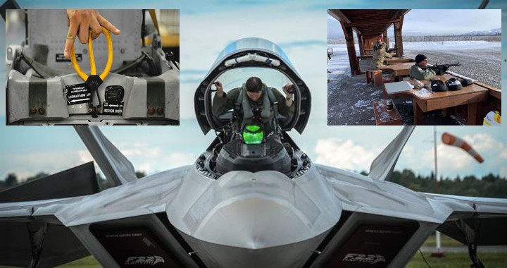 F-22 Pilots receives GAU-5A Rifles that Can Be Broken in Half & Fits in Ejection Seat Survival Kit