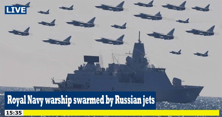 Royal Navy warship swarmed by 17 Russian fighter jets in Black Sea raid