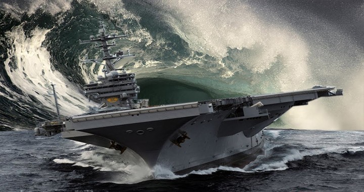 Why Enormous Waves Can’t Sink the US Navy’s Largest Aircraft Carriers ...