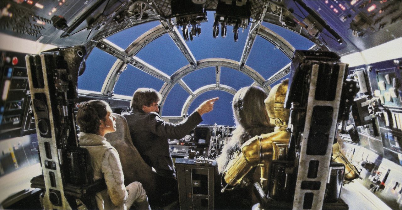Star Wars Millennium Falcon’s starship cockpit 
