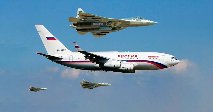 Six Sukhoi Su-57 Fighter Jets escorted Putin’s Plane To Military Test Facility