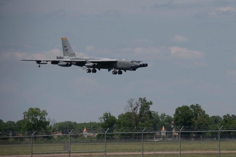 Wise Guy lands at Barksdale Air Force Base, May 14, 2019. US Air ForceFacebook