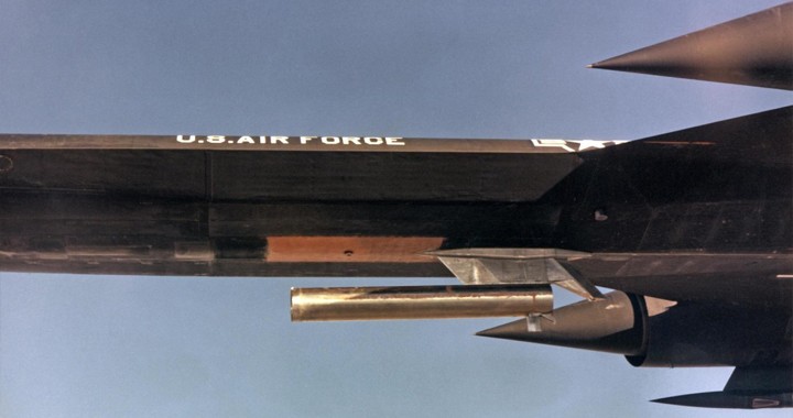 That time NASA YF-12 BLACKBIRD flew carrying a 'Coldwall' Heat Transfer pod beneath the forward fuselage