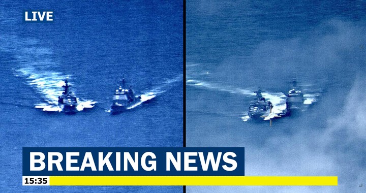 Photo and Video of Near-collision between U.S. and Russian warships in the Pacific