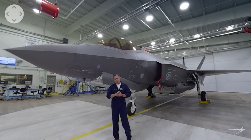 360° Video of F-35 Cockpit: Watch how an F-35 pilot can see through the aircraft airframe