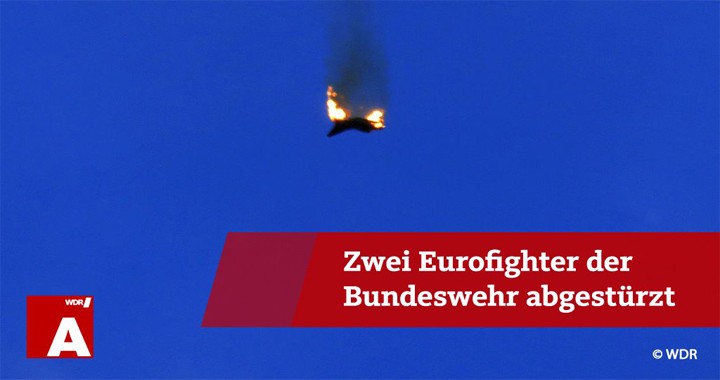 Two German Eurofighter Typhoon Fighter jets collided midair and crashed