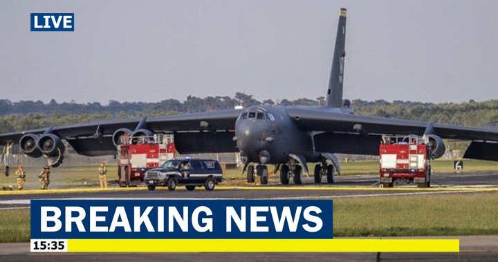 U.S. Air Force B-52 bomber makes emergency landing at RAF Mildenhall after engines failure