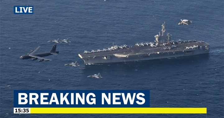 U.S. Aircraft carrier and bomber conducted a simulated strike against Iran