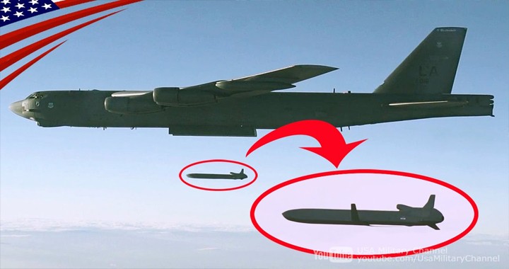 Video Features B-52 Stratofortress unleashing a 20 feet long $1 Million Nuclear Missile