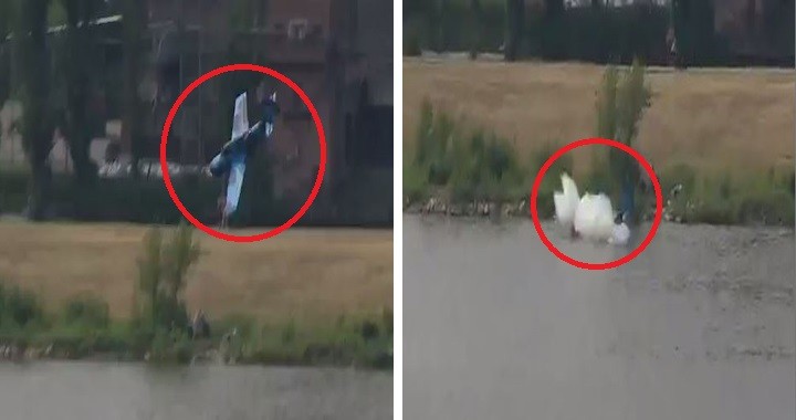 Dramatic Video Shows Yak-52 crashes into river at Polish airshow, killing pilot