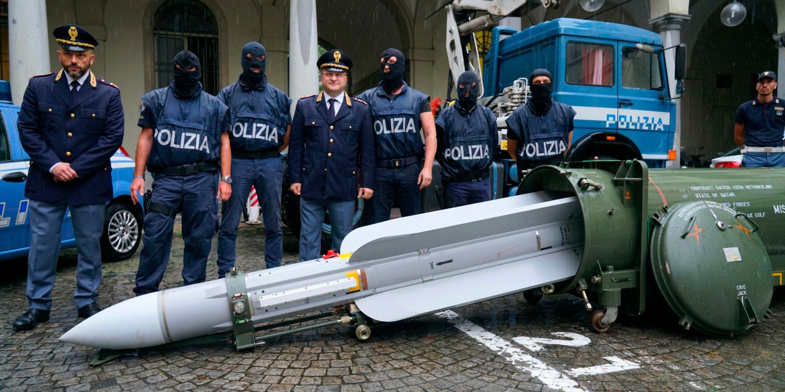 Italian police seized a combat-ready Air-to-Air missile in raids on far right Extremists 