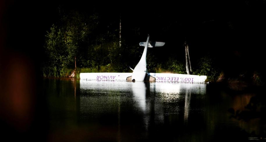 Norway's First Electric plane Alpha Electro G2 crashed into a lake