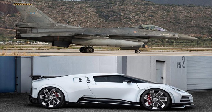 Why Buy A Bugatti Centodieci When You Can Have F-16 Fighter Jet For Less