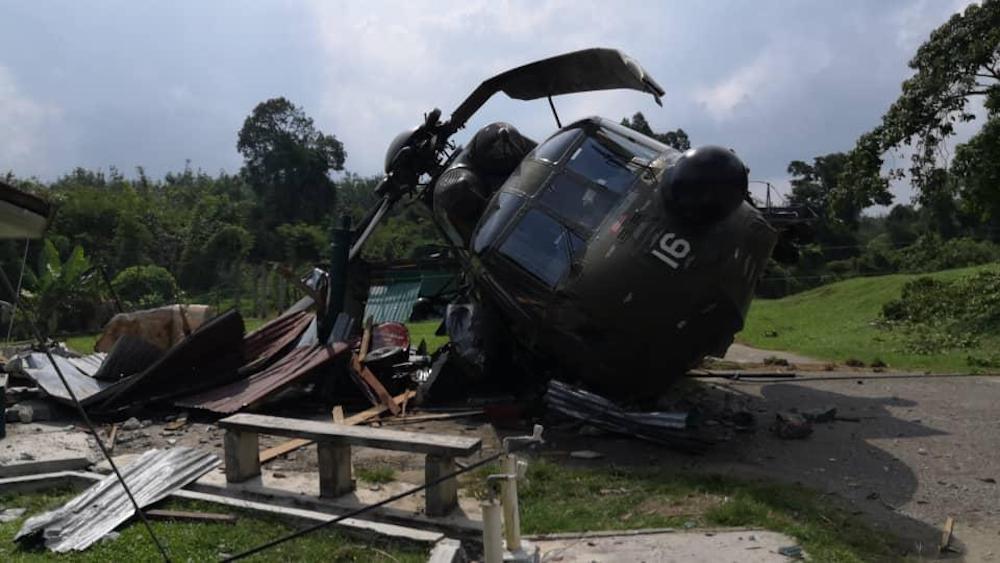 Royal Malaysian Air Force Sikorsky S-61A-4 Nuri helicopter makes emergency landing in Kedah
