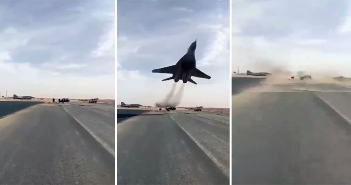 Watch: MiG-29 Performing An Insane Low Pass Flyby At Mecheria Air Base