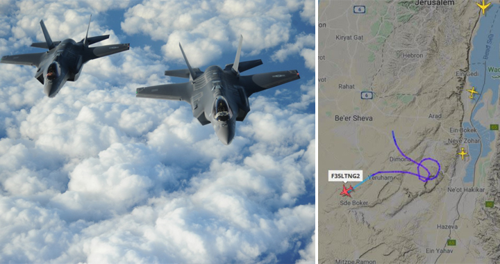 Israeli F-35 Accidentally Appeared On Flight Tracking Website Over Nuclear Facility