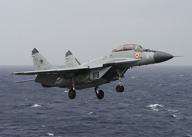 Indian Navy MiG-29K Fighter Jet Crashes In Goa During Training