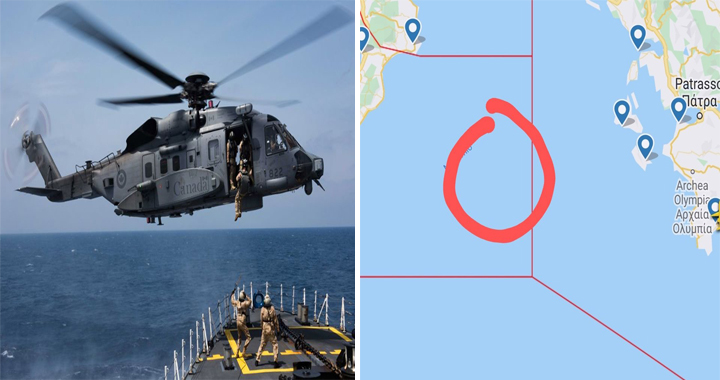 Royal Canadian Air Force Sikorsky CH-148 Cyclone Helicopter Crashed Into Ionian Sea Between Greece & Italy