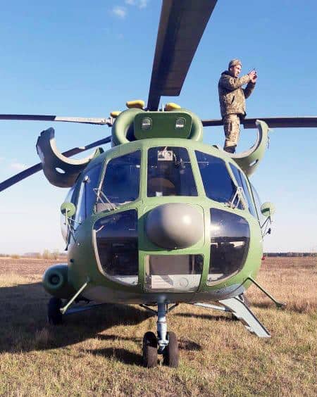 Ukrainian Air Force Mi-8 Helicopter Made A Forced Landing After Birdstrike