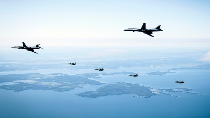 B-1B World Tour: U.S. Air Force Bombers Fly Over Sweden For First Time