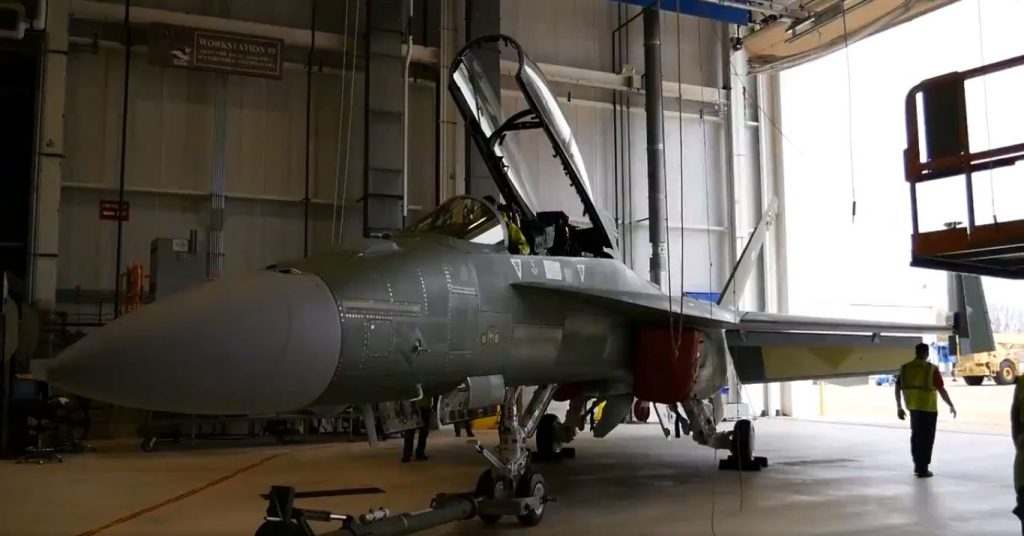 Boeing Rolls Out First F/A-18 Block III Super Hornet Fighter Jet 