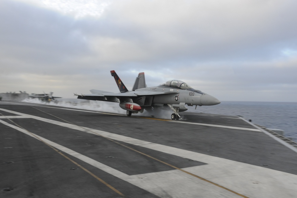 U.S. Navy F/A-18F Super Hornet From USS Theodore Roosevelt Aircraft Carrier  Has Crashed In The Philippine Sea