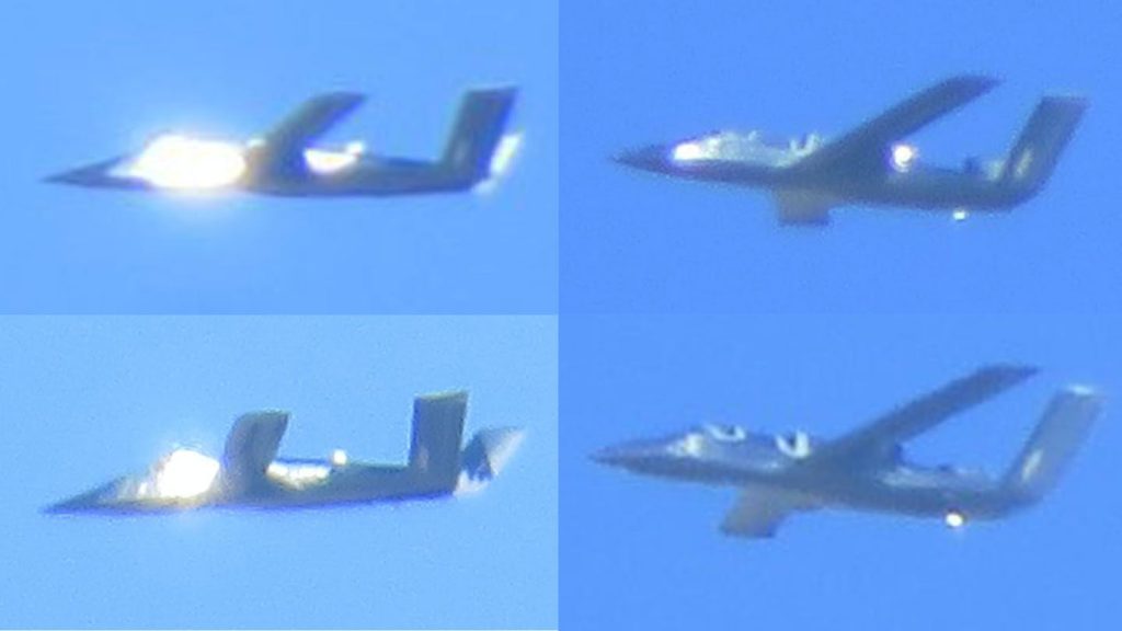 Mysterious U.S. Stealth Plane Model 401 Seen Covered In Mirrors During Test Flights