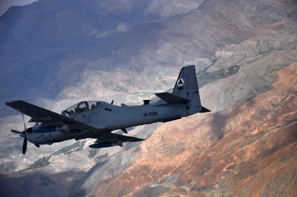 USAF Pilot Ejects Safely After Afghan Air Force A-29B Super Tucano Plane Crash
