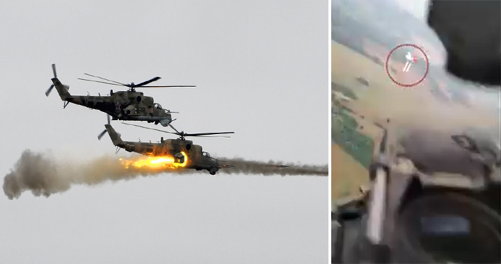 Belarusian MoD Scrambled Mi-24 helicopters To Intercept Balloons Carrying Pro-Opposition Flags
