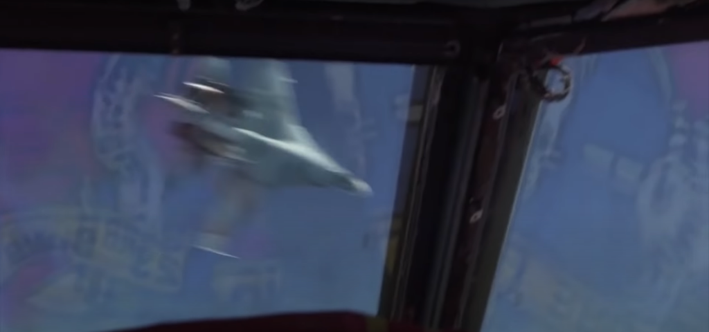 Cockpit Video Shows Russian Su-27 Flanker Dangerously Turning Directly In Front Of USAF B-52 Bomber 