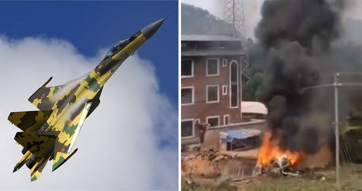 PLAAF Fighter Jet Crashes Near Guilin Qifengling Air Base