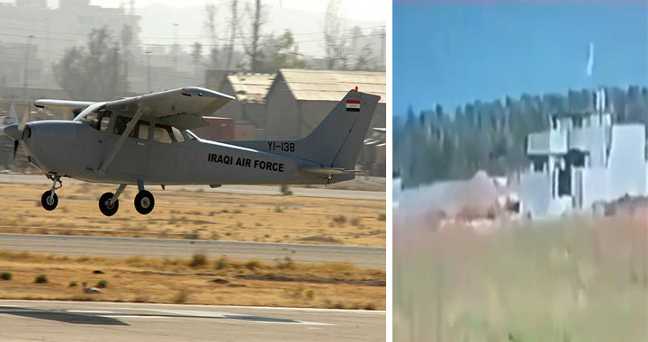 Iraqi Air Force Cessna Caravan 172 Plane Crashes Killing Both Pilots (Video)