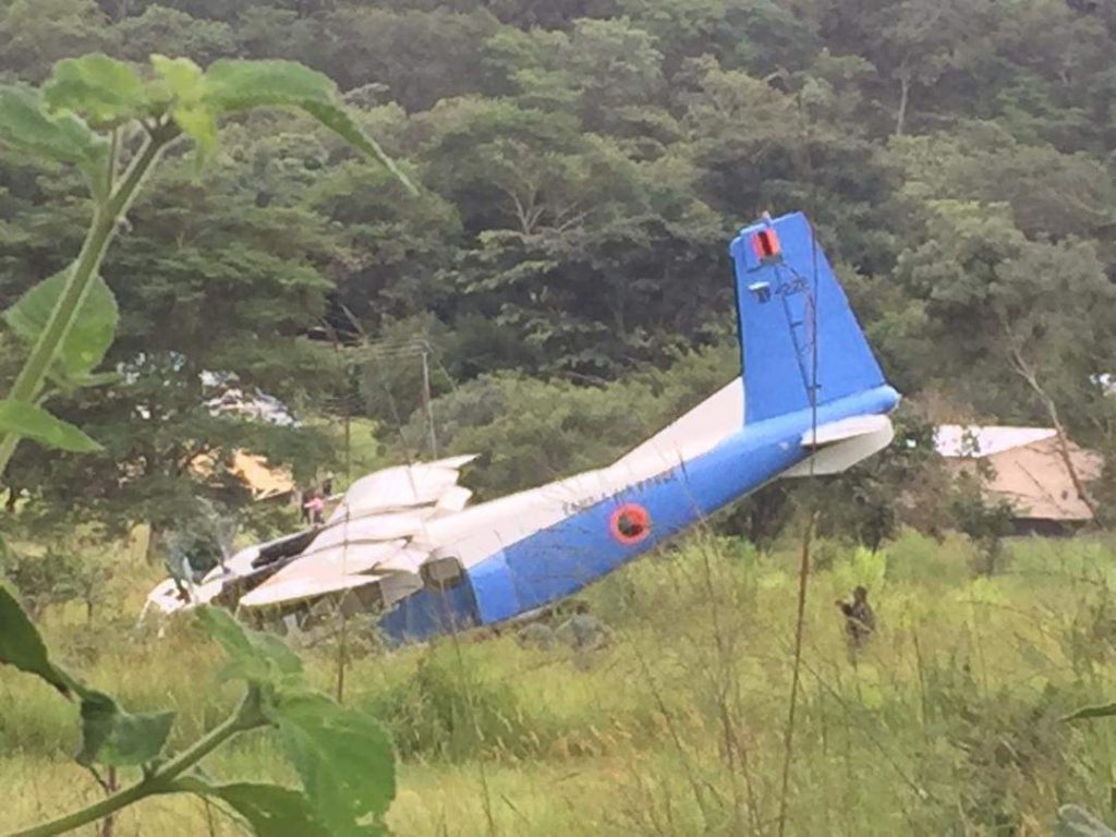 Zambian Air Force Y-12 Aircraft Skidded Off The Runway During Landing