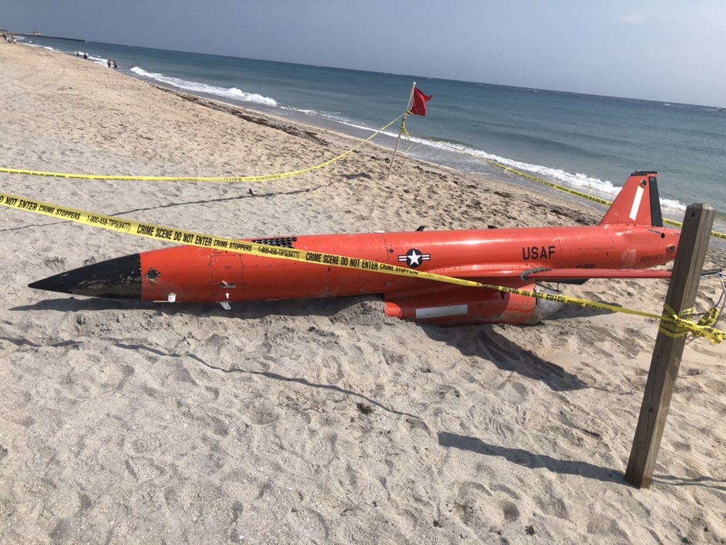 U.S. Air Force 20-foot-long High-Performance Drone Washes Up On Florida Beach