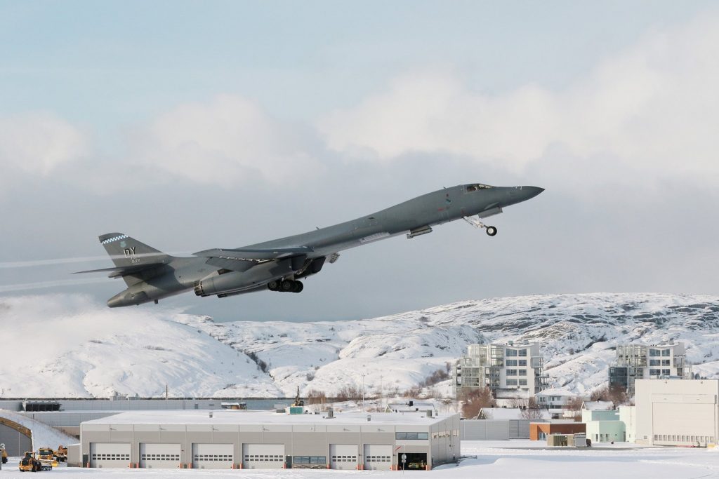 U.S. Air Force B-1 Lancer Bomber Lands On Snowy Runway In The Arctic Circle For the First Time
