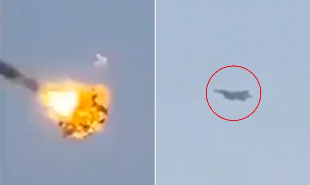 Dramatic Video Shows Saudi F-15 Fighter Jet Shooting Down Houthi Rebel Drone