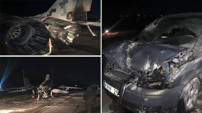 Ukrainian Air Force Mig-29 Damaged After Drunk Officer Rams Car into Jet