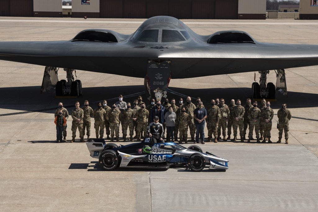 Here's Conor Daly’s Air Force Chevy Featuring B-2 Stealth Bomber-inspired Livery