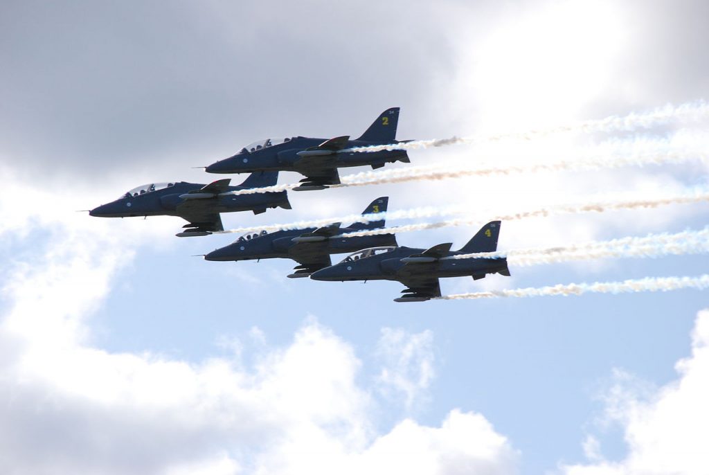 Midnight Hawks Aerobatic Team Jets Damaged After Contacting Each Other In Mid-air