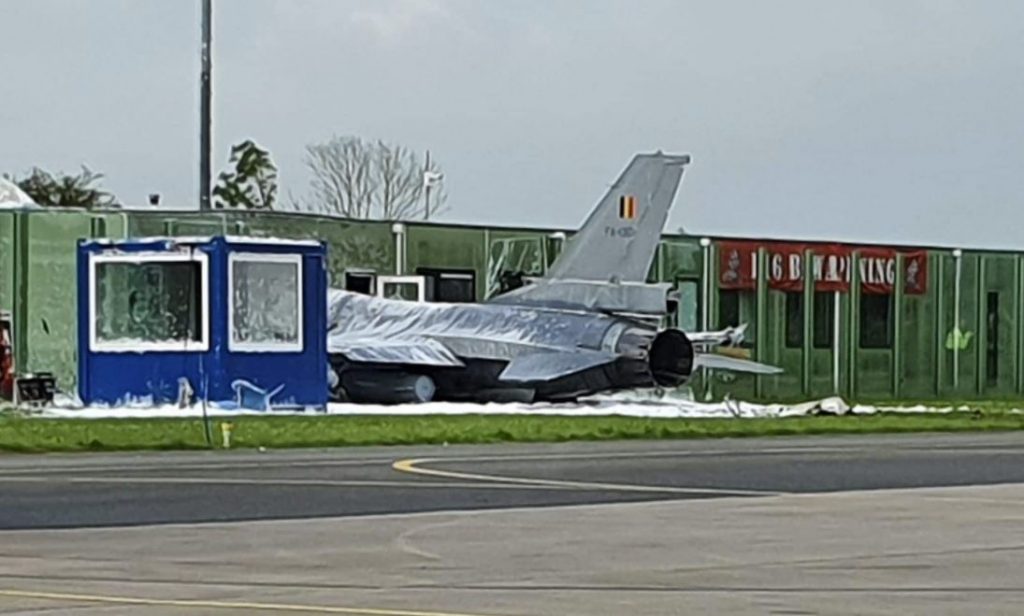 Belgian Air Force F-16 Collides With Building At Leeuwarden Air Base 