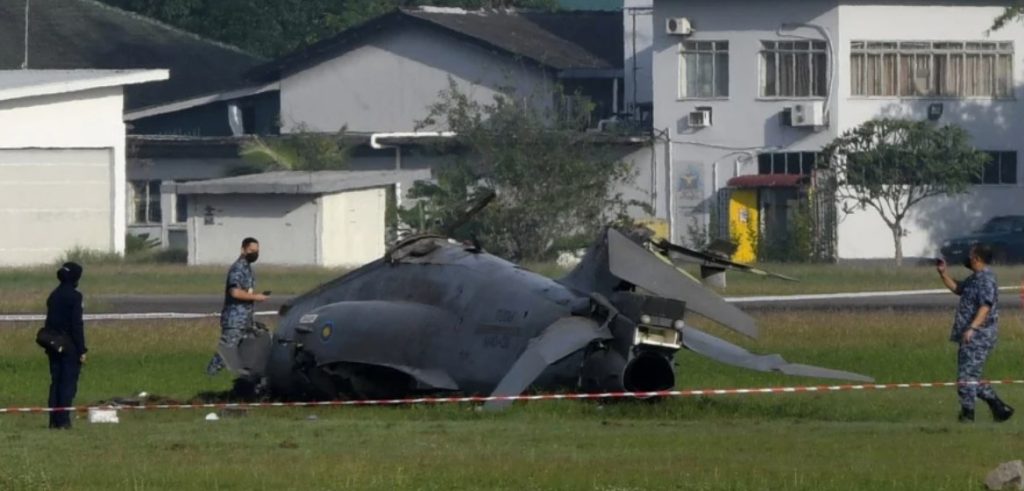 Royal Malaysian Air Force Hawk 108 Jet Crashes At Butterworth Air Force base