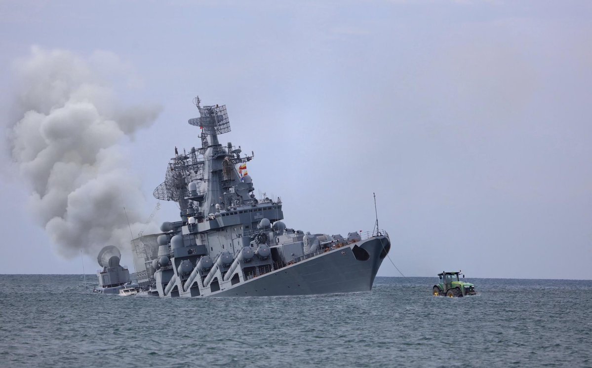 Russian Navy’s Cruiser Moskva Has Sunk In The Black Sea Fighter Jets